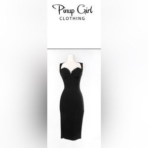 Pinup couture Masuimi wiggle black dress